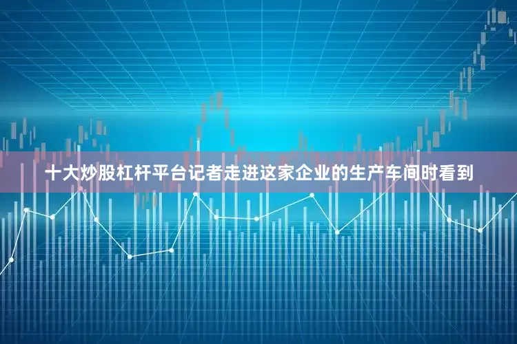 十大炒股杠杆平台记者走进这家企业的生产车间时看到